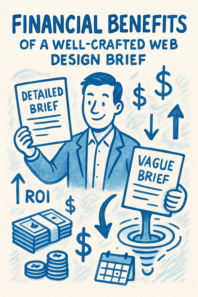 Cost comparison chart: Poor vs. comprehensive web design brief
